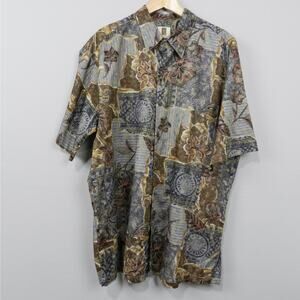 Vintage Tori Richard Hawaiian Shirt Size XL Cotton Lawn Batik‎ Island Tropical